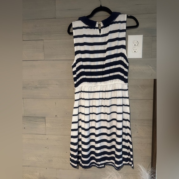 Elle Striped Sleeveless Dress in Navy and White - Picture 6 of 6